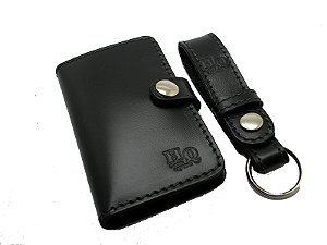 Kit Porta Cartão crédito ou Banco + Chaveiro Preto