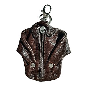 Porta Moedas Jaquetinha - Couro Legítimo - Pinhão