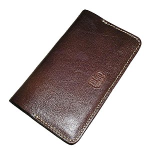 Carteira Slim Feminina - Cor Vinho - Couro Legítimo