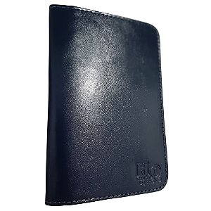 Porta Cd/dvds 40 Discos - cor Azul - Couro Legitimo