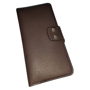 Capa Passaporte Em Couro Grande - 4 Divisórias - Chocolate
