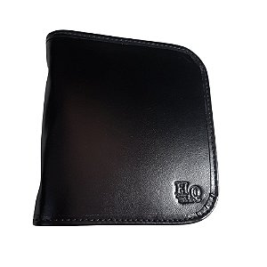 Porta Cd/dvds  20 Discos - cor Preto liso - Couro Legitimo