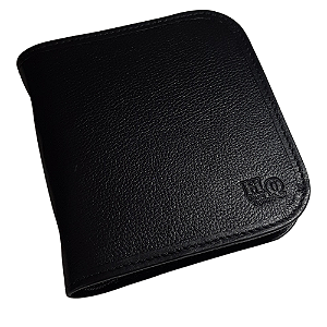Porta Cd/dvds  20 Discos - cor Preto Pik - Couro Legitimo
