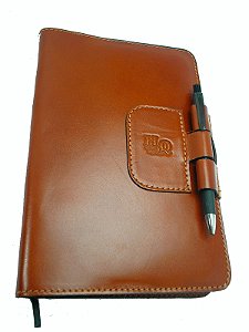 Capa Em Couro Legítimo Para Planner - Cor Crepusculo
