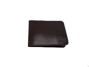 Porta Talão Cheques - 2 Divisórias Couro Legítimo  Marrom