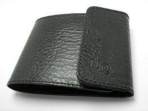 Porta Talão Cheques Em Couro Legítimo - Preto elefante
