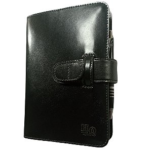 Capa de Agenda em Couro - com Agenda 2026 - cor Preto liso