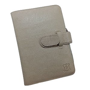 Capa de Agenda em Couro - com Agenda 2026 - cor Palha