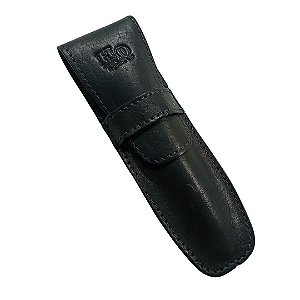 Porta Caneta/Lapiseira em Couro Legítimo - cor preto