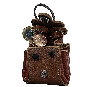 Porta moedas estilo sacolinha em couro . mod.PA110