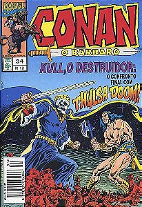 CONAN O BARBARO Nº 34 - Formatinho colorido - ED ABRIL