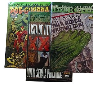HULK FRENTE DE BATALHA + HULK CONTRA O MUNDO - PANINI