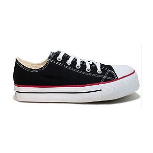 tenis all star plataforma preto