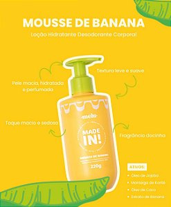Loção Hidratante Mousse de Banana Melu