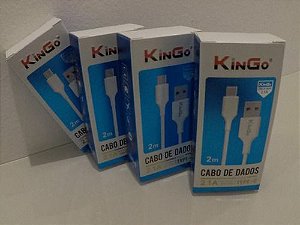 Cabos Dados E Carga Kingo Compatível iPhone 2m 2,1 Ah