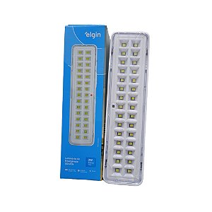Luminária Led Emergência Bivolt Bateria Recarregável Elgin