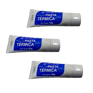 3 x Pasta Térmica Branca Implastec Bisnaga 50g  Alto Rendimento