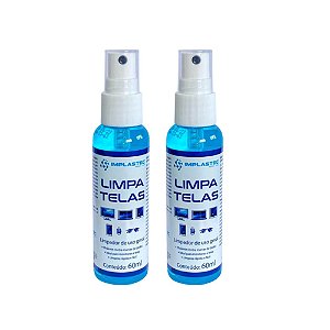 2 Limpadores De Tela Profissional Anti Marcas Implastec 60ml