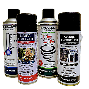4 Sprays Implastec – Manutenção Eletrônica Profissional