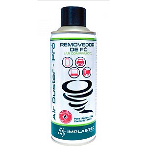 Air Duster Pro Implastec Ar Comprimido Aerossol 400ml 230g
