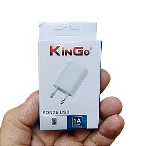 Fonte Carregador Usb 1a Kingo Para Celular Smartwatch Tablet
