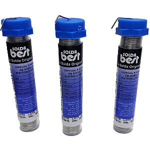 Kit 3 Tubos de Estanho Solda Best 1mm 25g  63/37