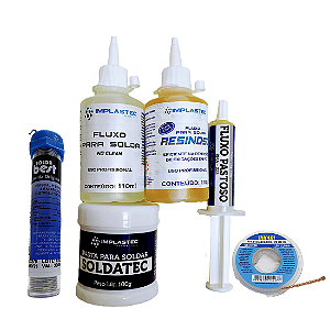 Kit Solda Microeletrônica Celular Fluxo No Clean Pasta Fita