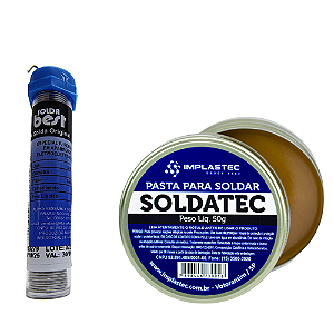 Kit Estanho Tubo Solda Best + Pasta Soldatec Implastec 50g