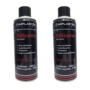 Kit 2 Silicone Aerossol Implastec 400ml – Kit Econômico