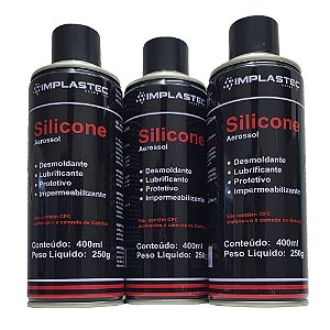 Kit 3 Silicone Aerossol Implastec 400ml – Kit Econômico