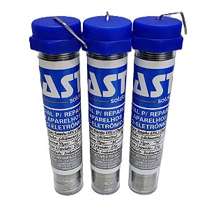 Kit 3x Estanho Solda Cast Fio 1mm 25g Liga 63/37 Original