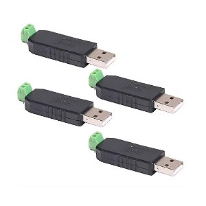 4 Adaptadores Seriais Conversor Usb 2.0 P/ Rs485 2 Pinos