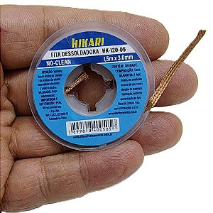 Fita Malha Dessoldadora Cobre 3mm 1,5m Hk-120 No-clean