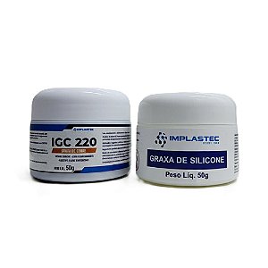 Kit Graxa Silicone Dielétrica + Graxa Cobre IGC 220 Alta Temp