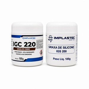 Kit Graxa Silicone IGS 200 + Graxa Cobre IGC 220 100g