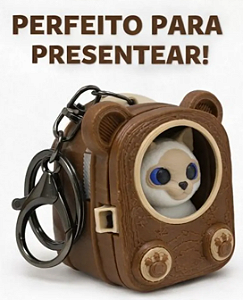 Chaveiro Interativo Gatinho ou cachorro Mochila 3d