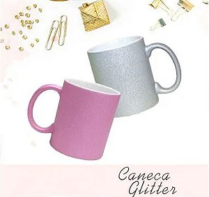 Canecas Glitter - Personalizadas com seu nome ou arte