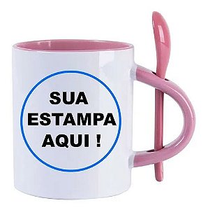 Caneca personalizada com colher