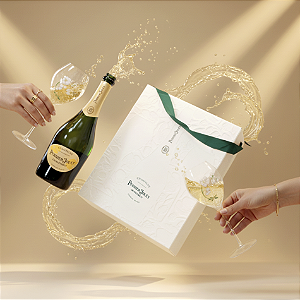 Kit Champagne Perrier Jouet Grand Brut com taças