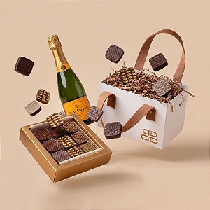 Kit Perfeito Veuve Clicquot e Chocolate de Luxo