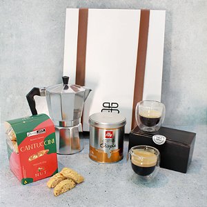 Kit Café Illy Etiópia & Cafeteira Italiana
