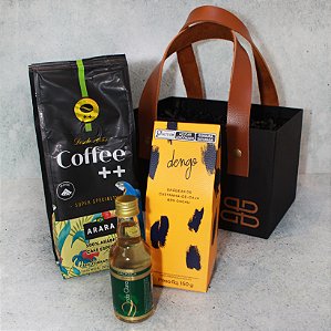 Kit Brasilidade Petit – Café, Chocolate e Cachaça Premium