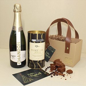 Kit Cesta Natalina Petit Chandon & Panettone Chocolate Bits