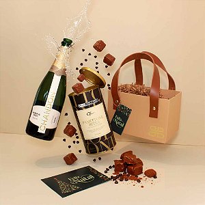 Kit Cesta Natalina Petit Chandon & Panettone Chocolate Bits