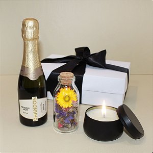 Kit Petit Chandon, Flor e Vela
