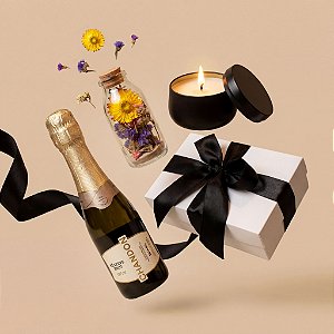 Kit Petit Chandon, Flor e Vela