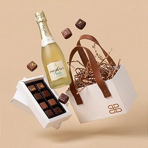 Kit Freixenet Zero Álcool e Chocolates Ganaches Noir