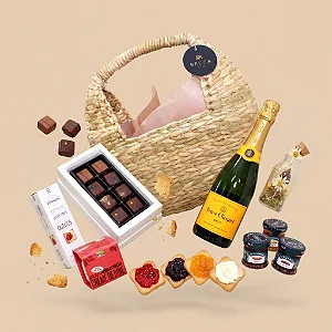 Cesta Luxo Veuve Clicquot, Noir & Creme de Brie