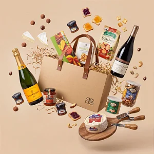 Cesta Picnic Luxo Veuve Clicquot, Vinho Rhone & Dengo