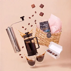Kit Barista Coffee ++ Grãos, Moedor & Prensa Francesa